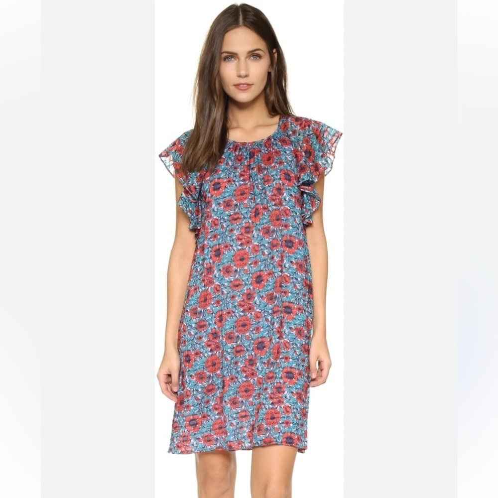 Rebecca Taylor Silk Lindsay Ruffle Floral Dress